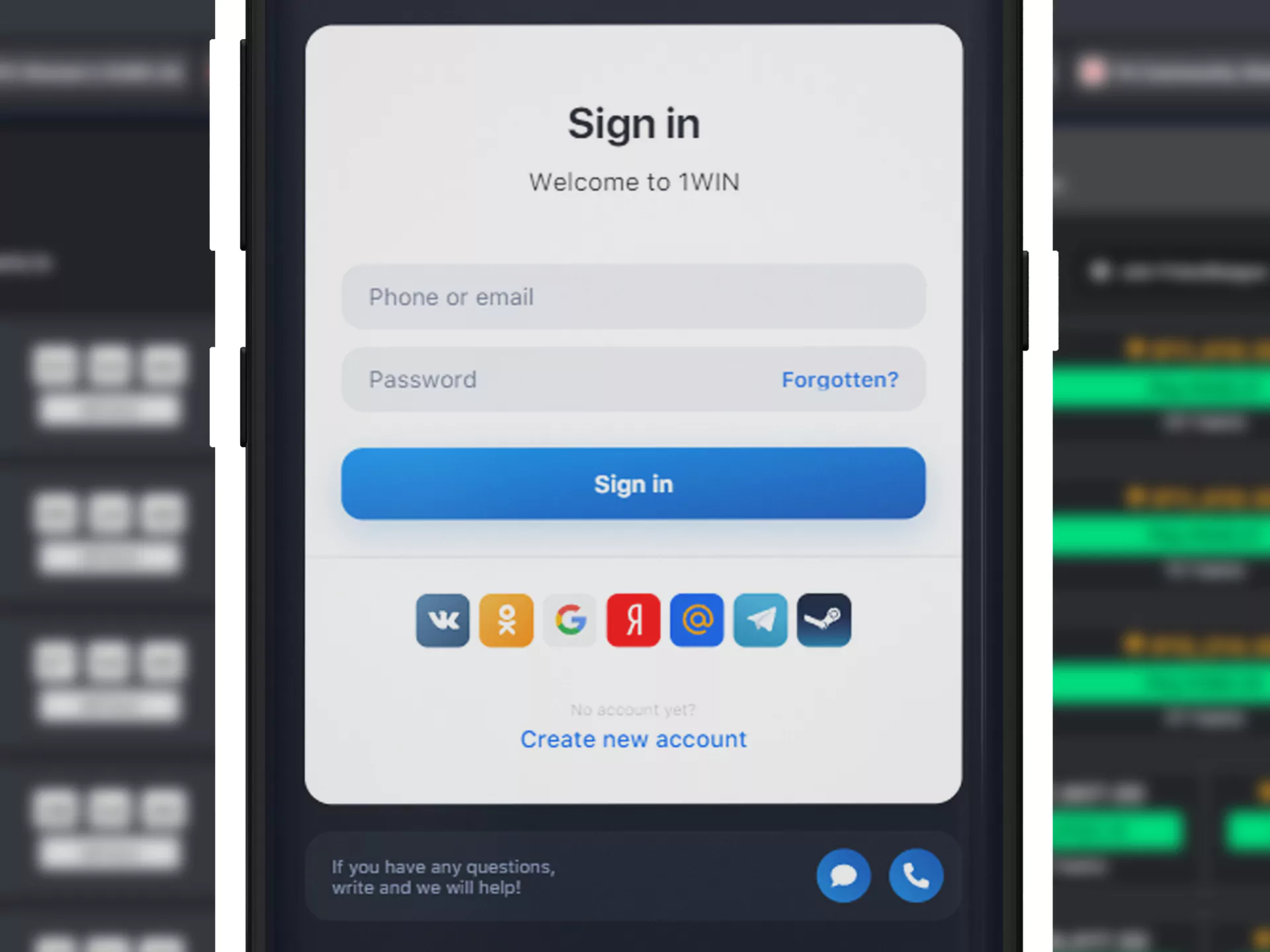 Fill in your username and password to login to the WowBet app.