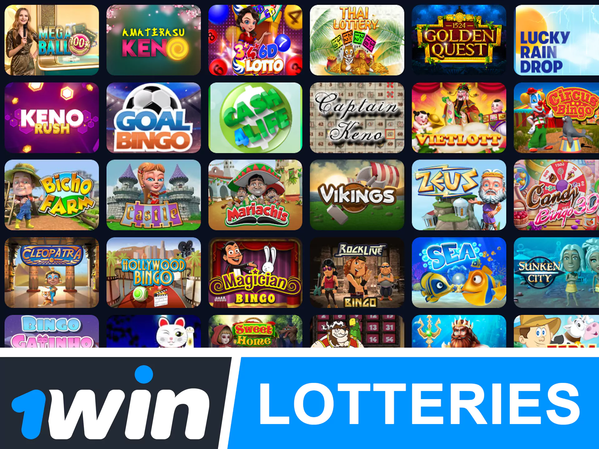You can play various lotteries at WowBet.