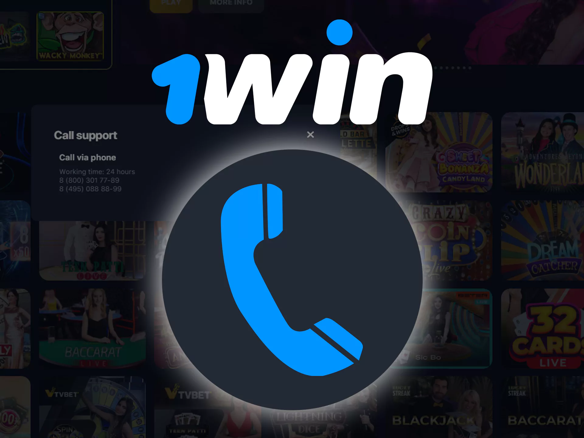 Call WowBet support with your phone.
