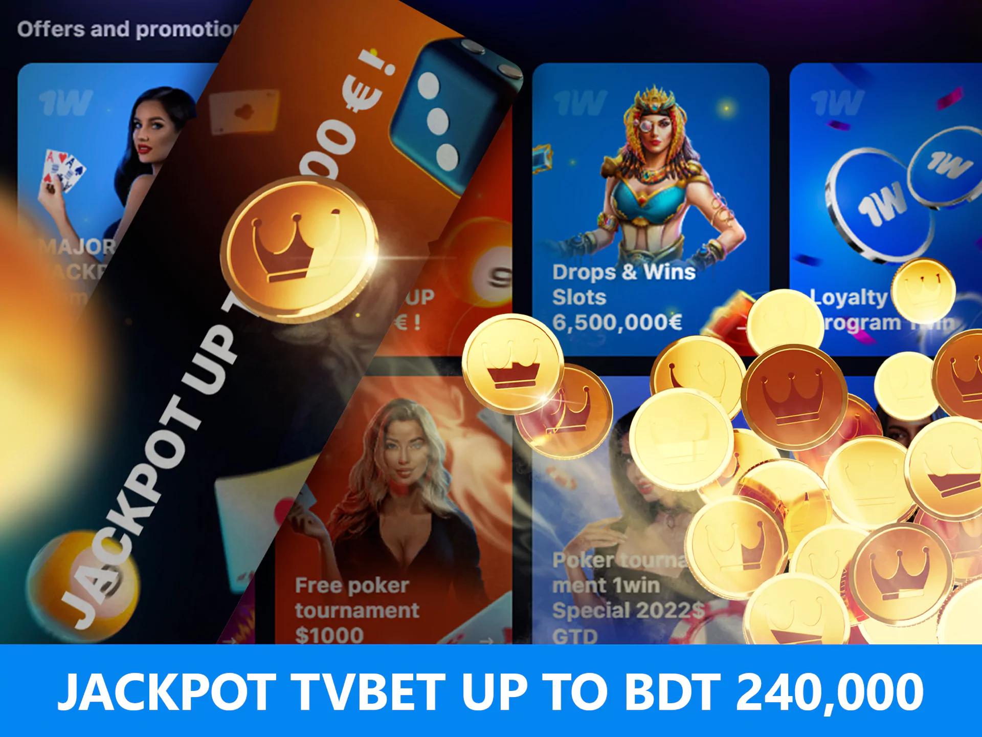 Playing the TVBet games, you have the chance of winning a WowBet jackpot.