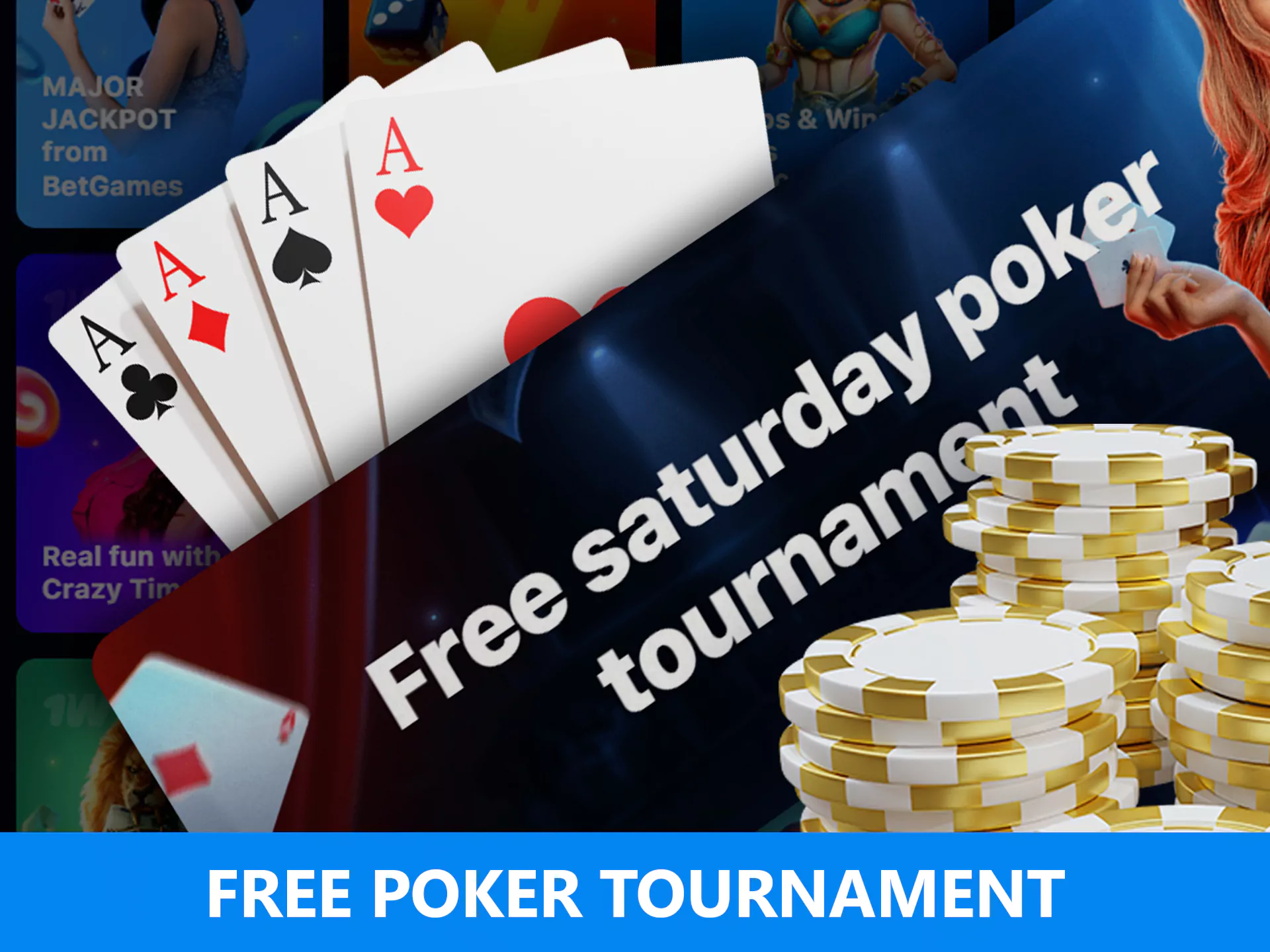 Participate in WowBet poker tournaments to claim your bonus winnings.