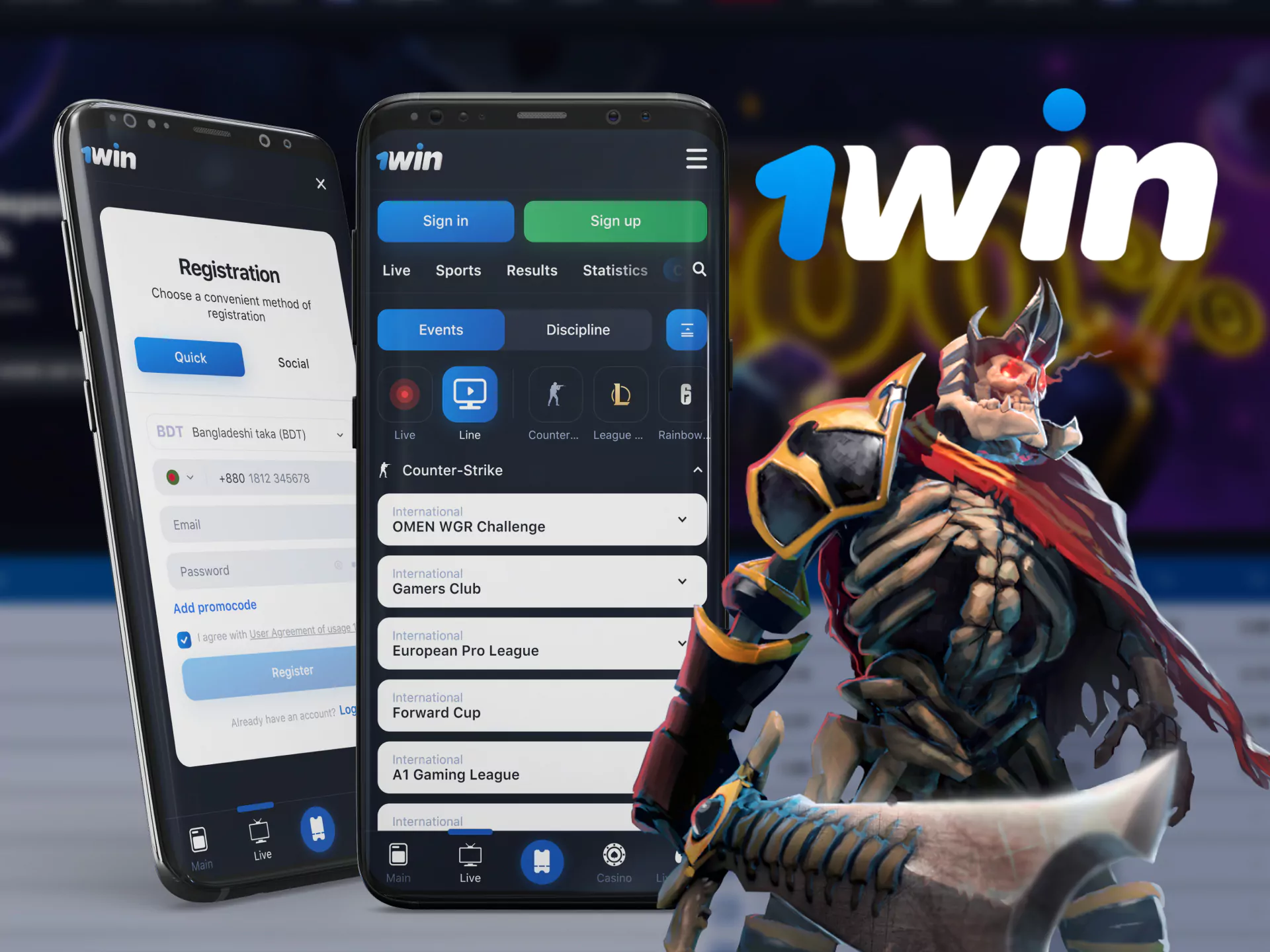 On WOWBet, you can bet on esports directly in the mobile app.