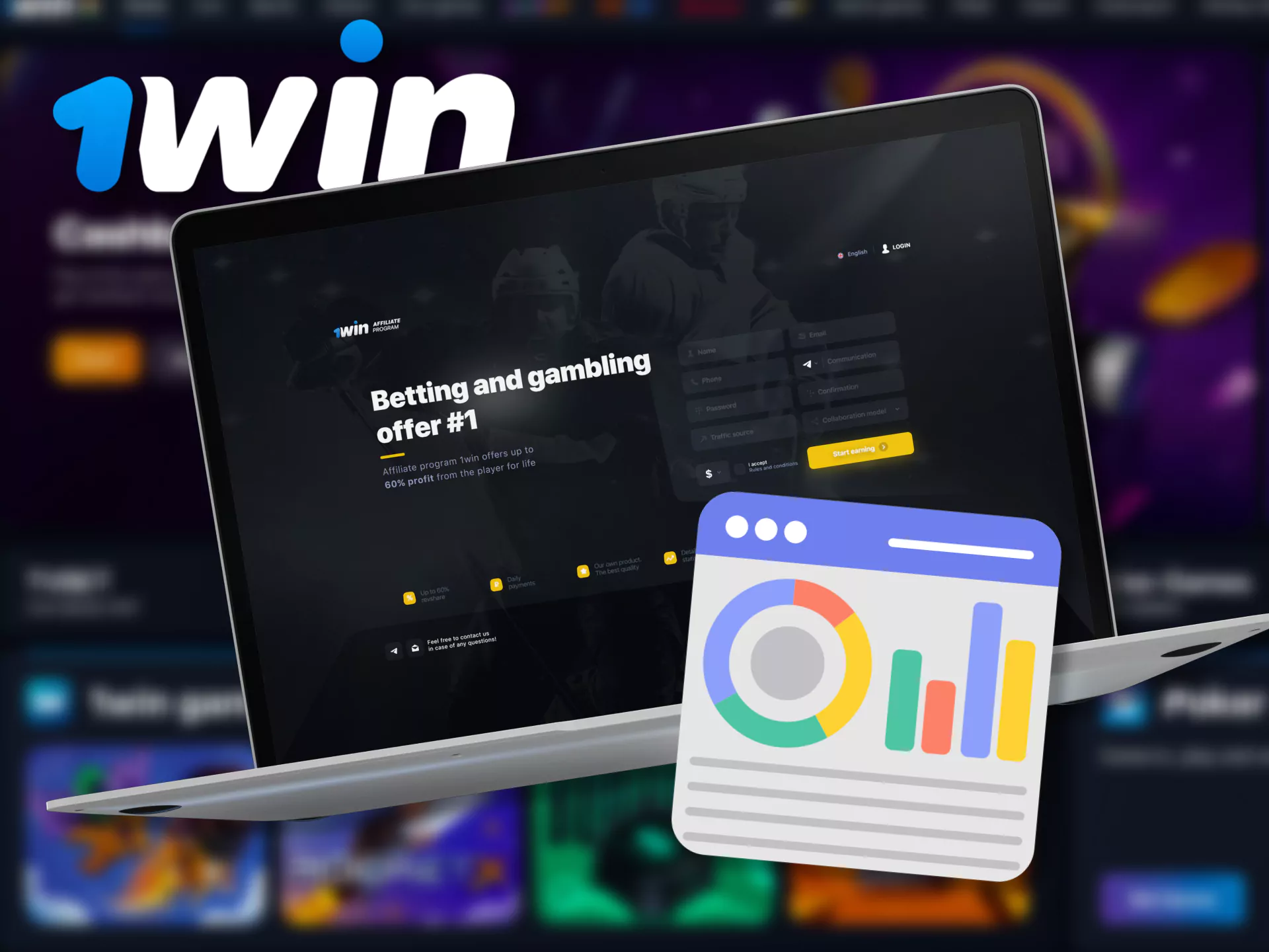 In the affiliate program from WOWBet, users have access to a variety of dashboards.