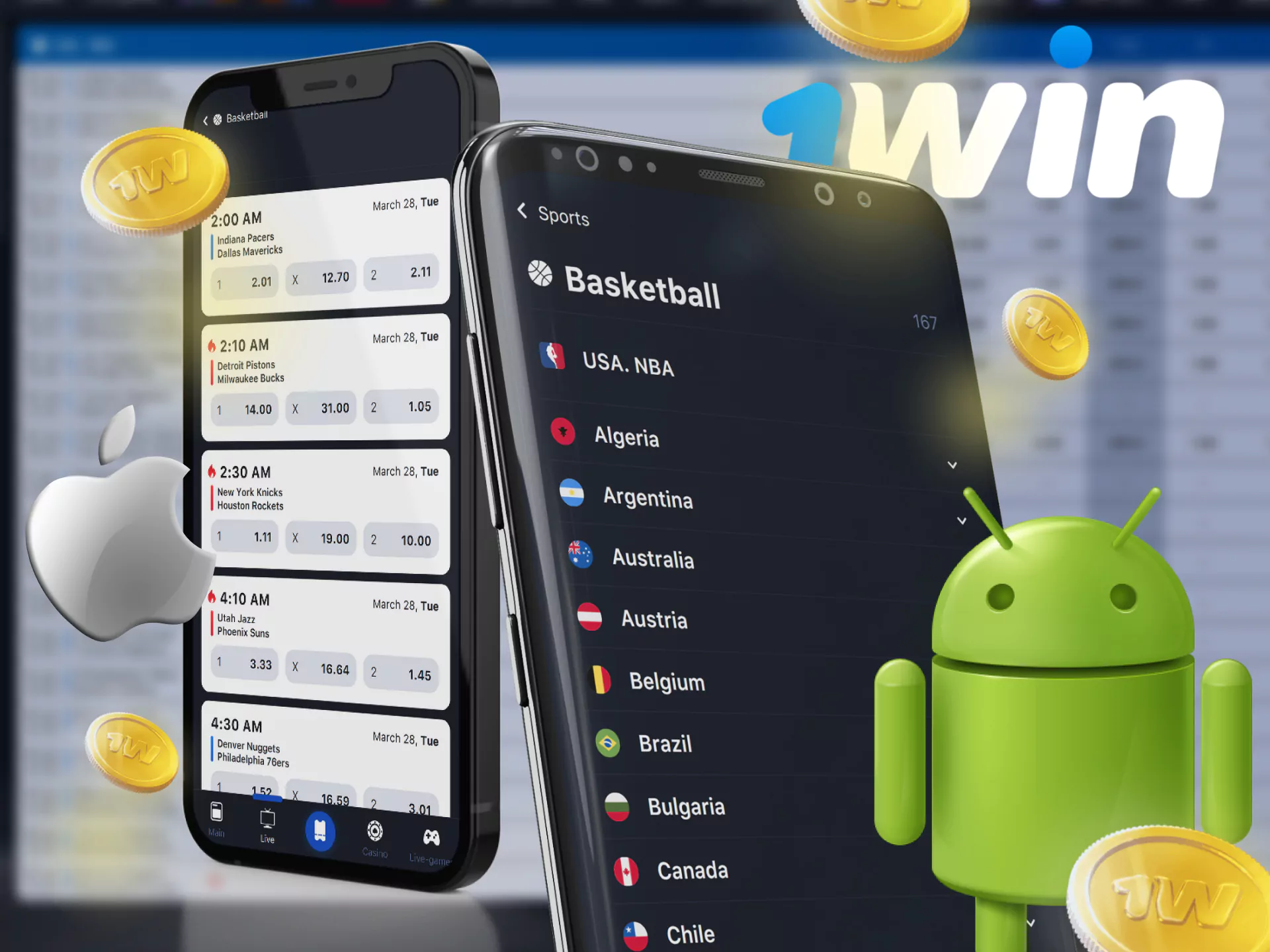 Use the WowBet mobile app to bet on basketball from your phone.