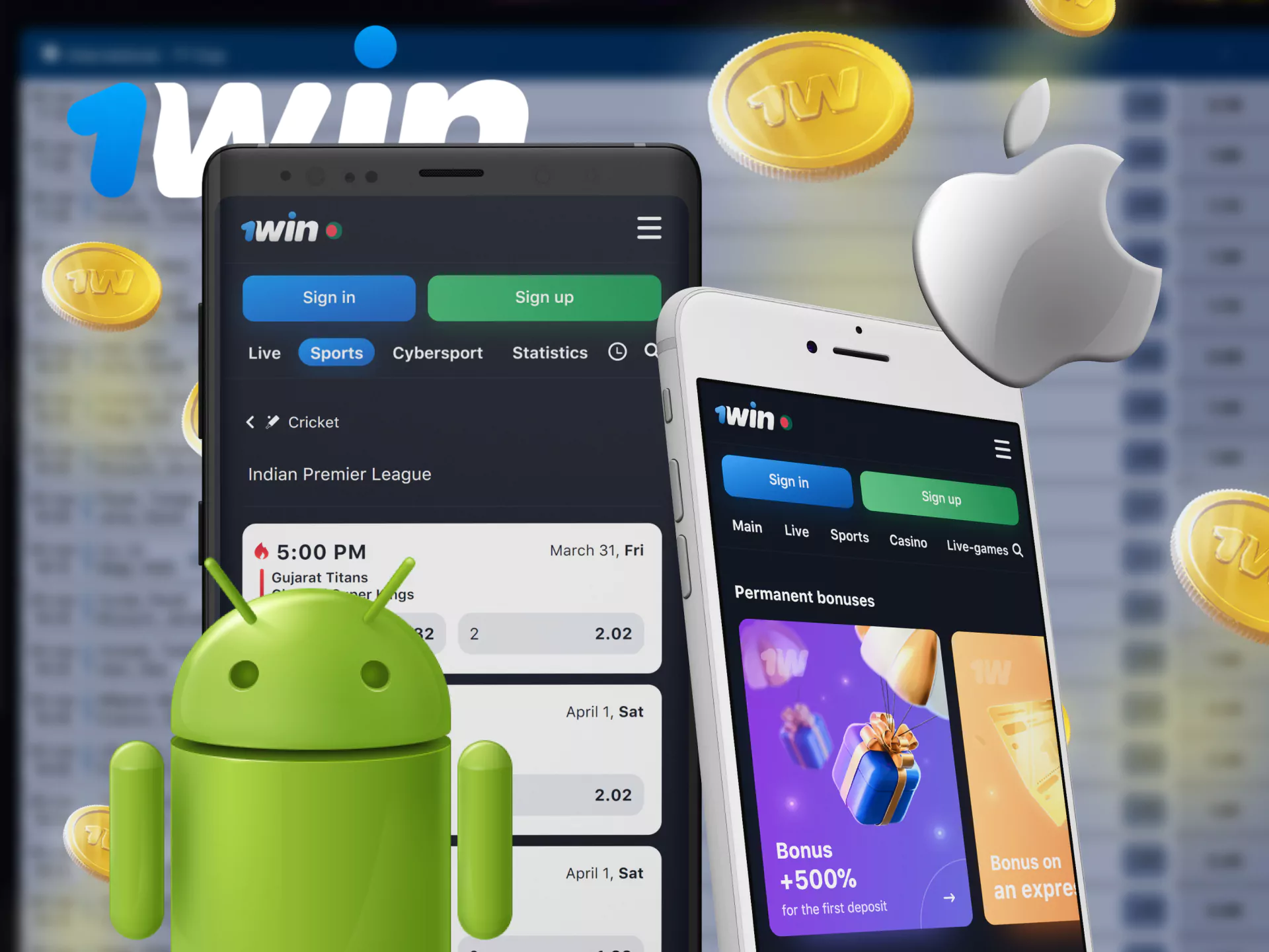 Place cricket bets right in the WowBet app.