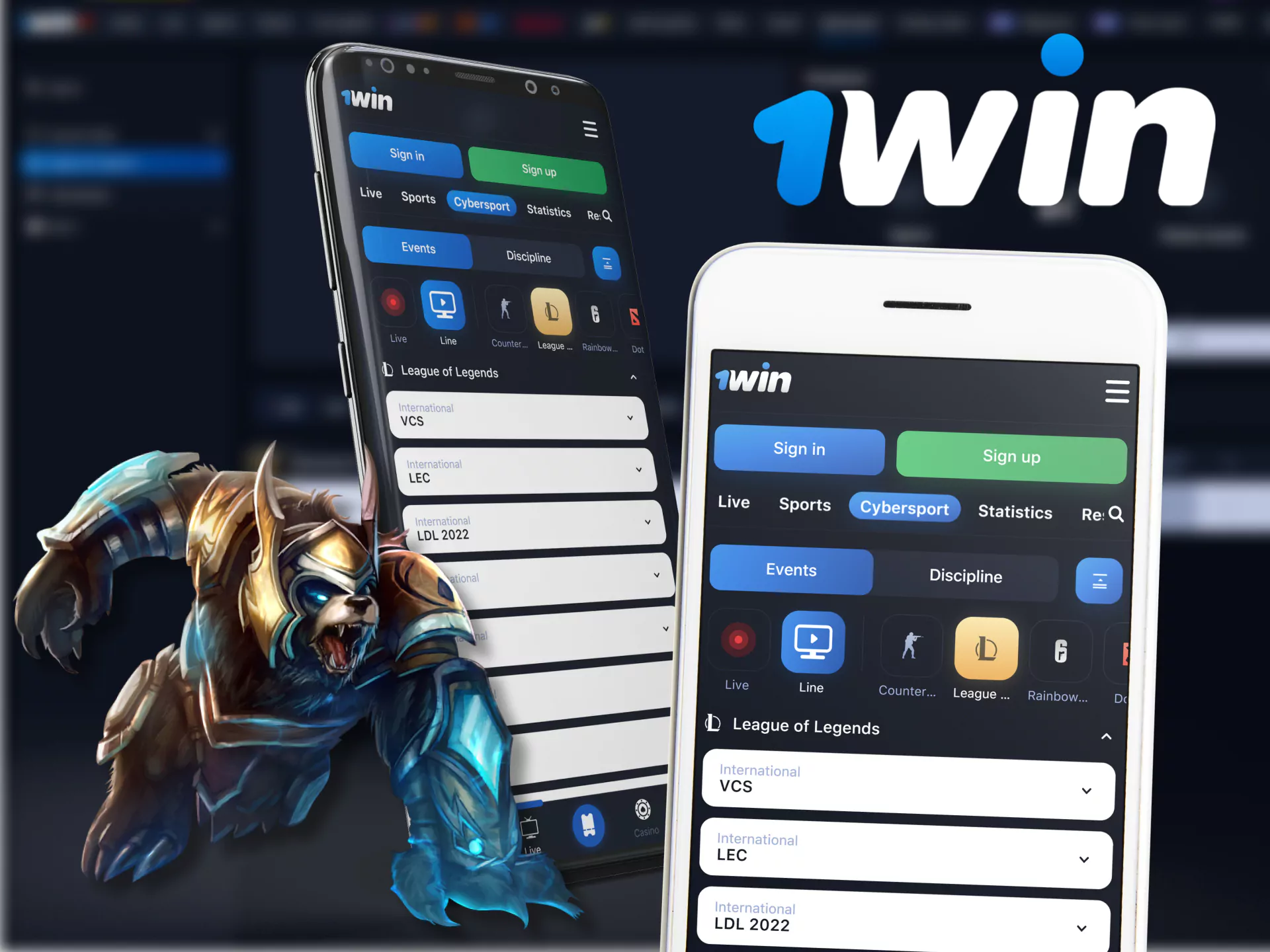 At WOWBet you can bet on the League of Legends from your phone using the special app.