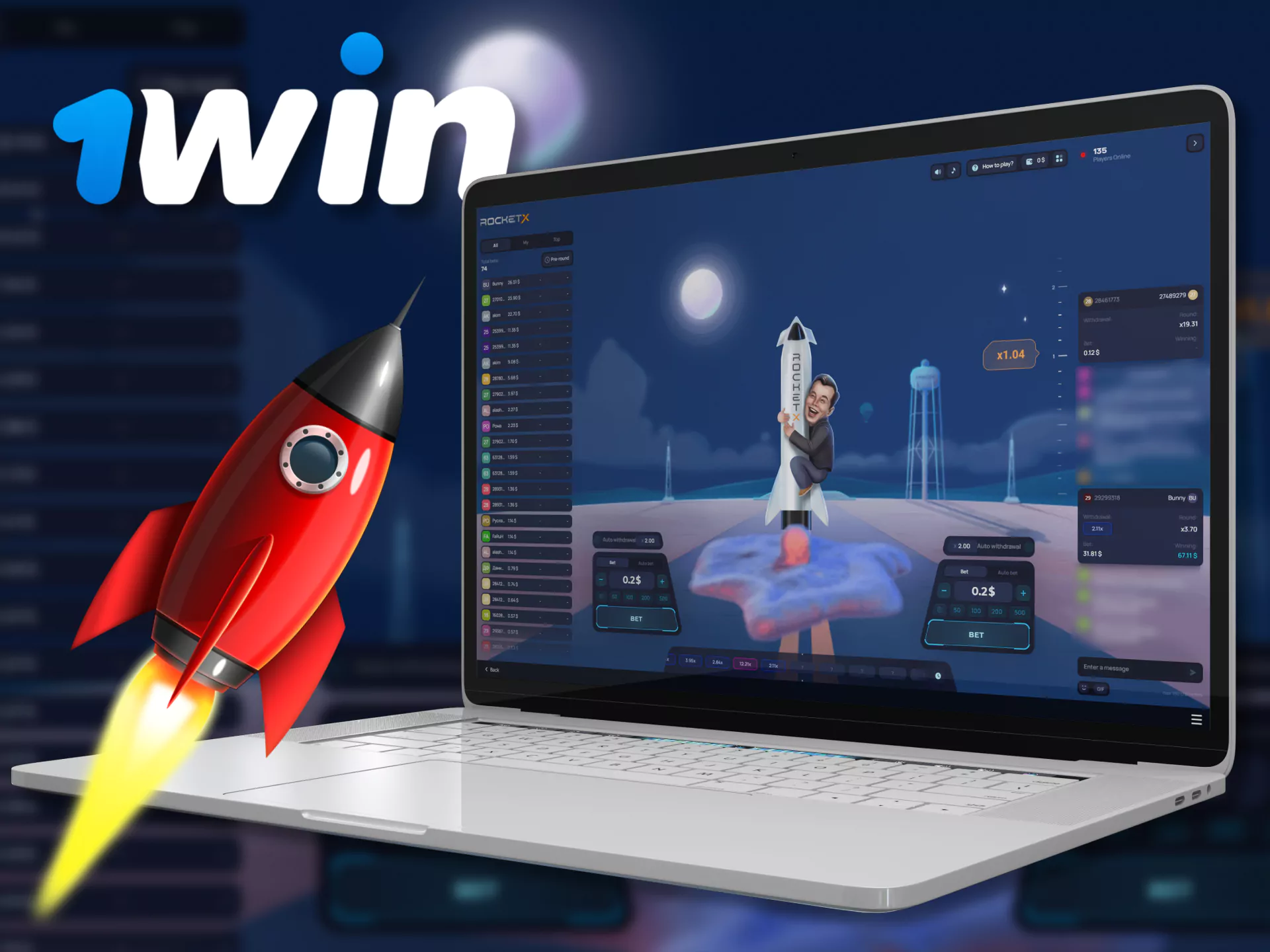 Play the exciting Rocket X at WowBet.