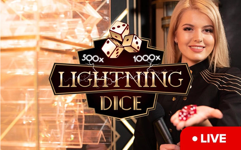 Try your luck in live mode in Lightning Dice with WowBet.