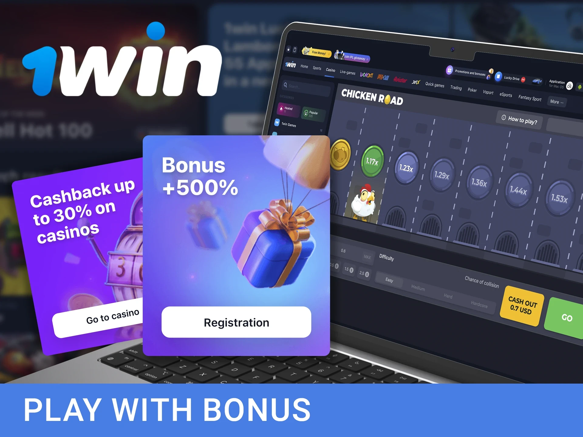 Use bonuses from WowBet that will help you succeed in Chicken Road.