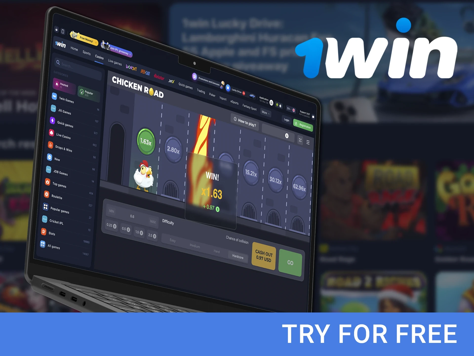 Practise and gain experience in the Chicken Road demo mode from WowBet Casino.