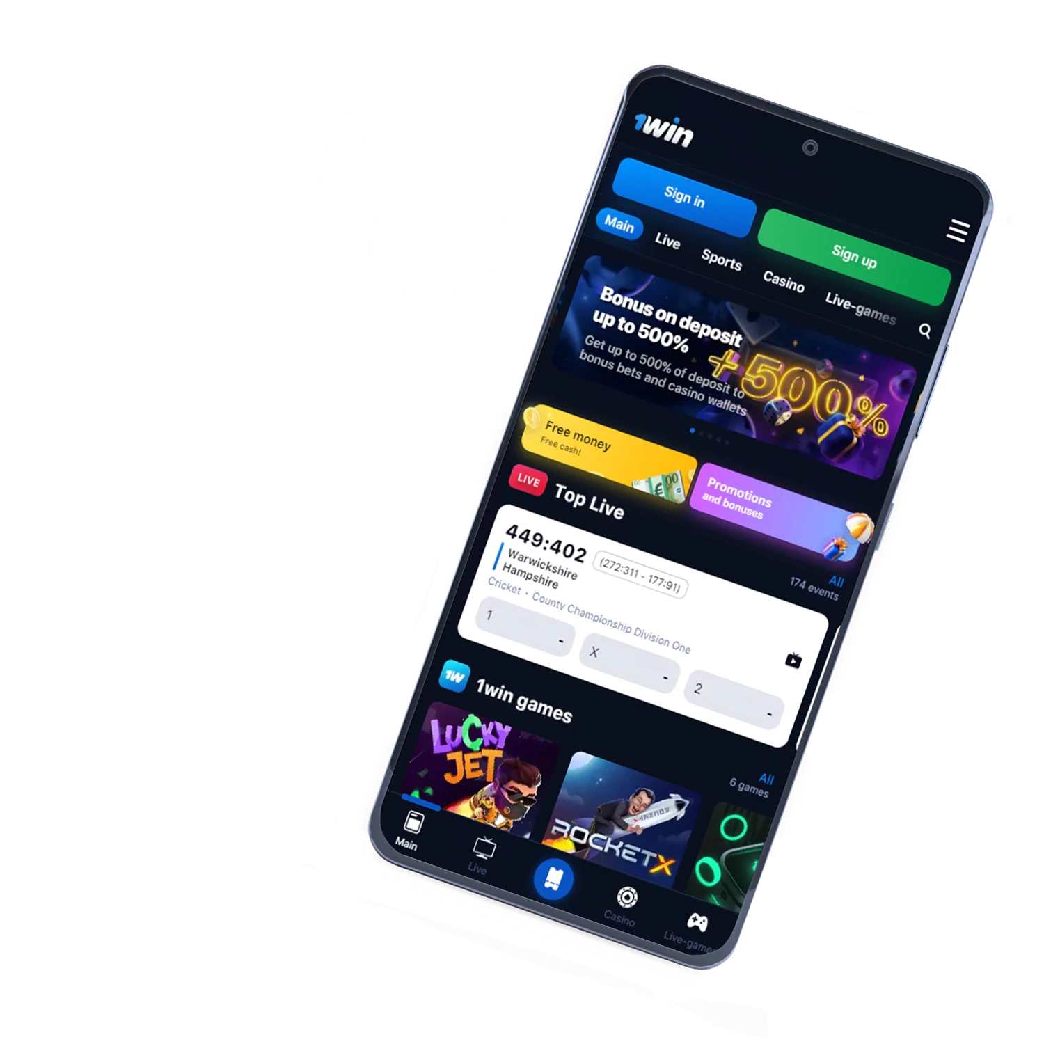 Download WowBet app for iOS and Android.